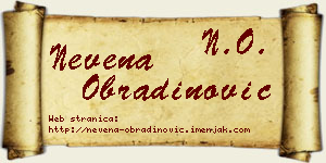 Nevena Obradinović vizit kartica